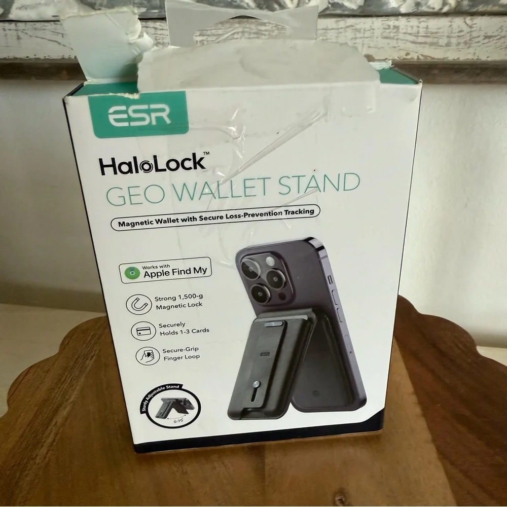 Halo lock Geo Wallet Stand and Card Holder